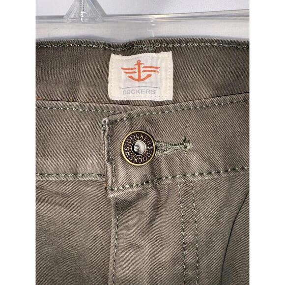 Dockers Pants 42 X 32 Olive Green 5 Pocket Straight Fit NWT 100% Cotton - Picture 4 of 13